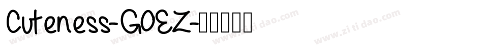 Cuteness-G0EZ字体转换