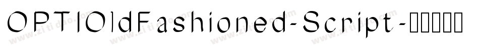 OPTIOldFashioned-Script字体转换