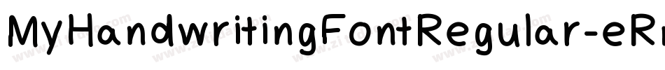 MyHandwritingFontRegular-eRmg字体转换