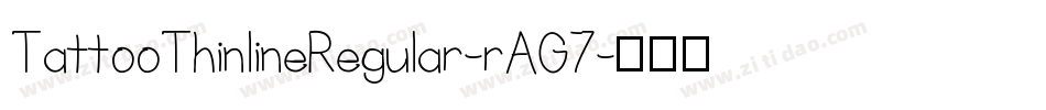 TattooThinlineRegular-rAG7字体转换
