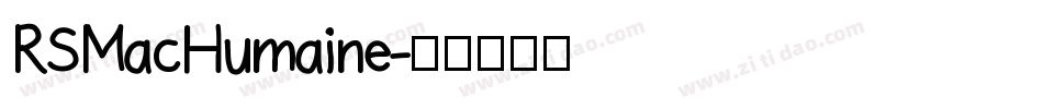 RSMacHumaine字体转换