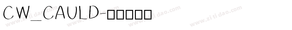 CW_CAULD字体转换