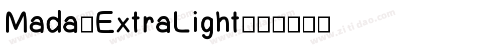 Mada-ExtraLight字体转换