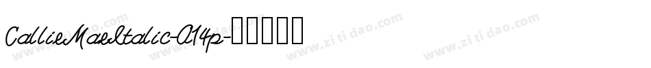 CallieMaeItalic-A14p字体转换