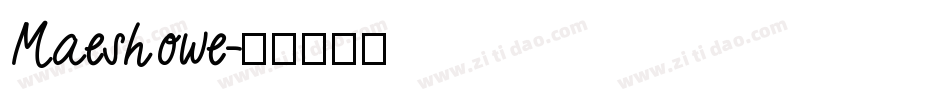 Maeshowe字体转换