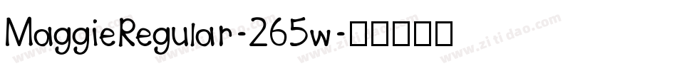 MaggieRegular-265w字体转换