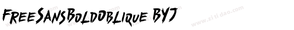FreeSansBoldOblique-BYJ3字体转换