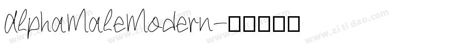 AlphaMaleModern字体转换