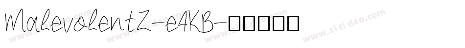 MalevolentZ-e4KB字体转换