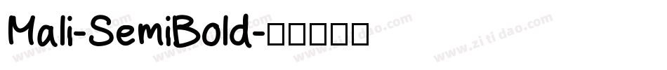 Mali-SemiBold字体转换