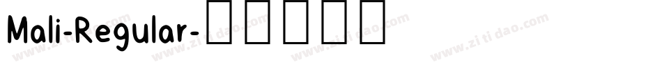 Mali-Regular字体转换