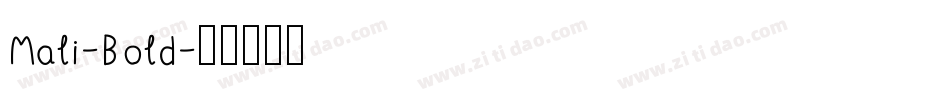 Mali-Bold字体转换