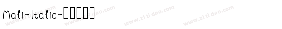 Mali-Italic字体转换