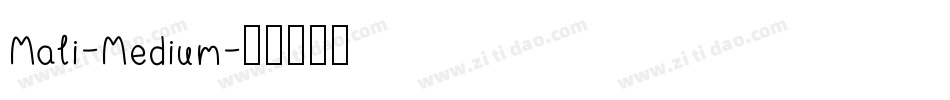 Mali-Medium字体转换