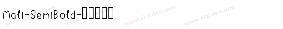 Mali-SemiBold字体转换