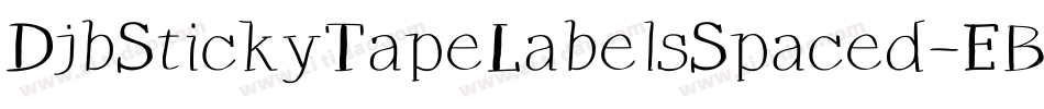DjbStickyTapeLabelsSpaced-EByW字体转换