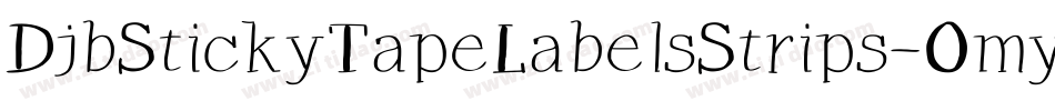 DjbStickyTapeLabelsStrips-Omy6字体转换