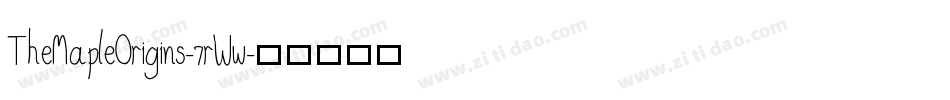 TheMapleOrigins-7rWw字体转换