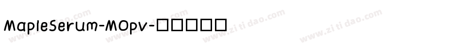 MapleSerum-MOpv字体转换