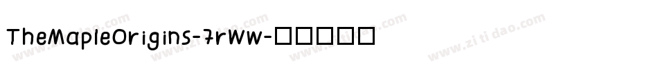 TheMapleOrigins-7rWw字体转换
