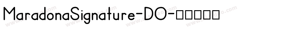 MaradonaSignature-DO字体转换