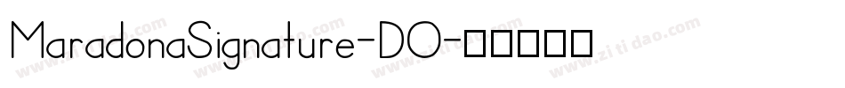 MaradonaSignature-DO字体转换