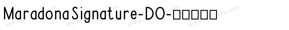 MaradonaSignature-DO字体转换