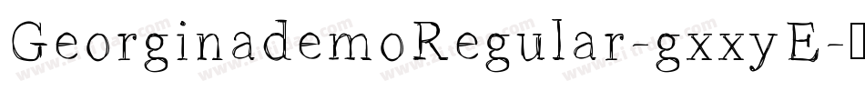 GeorginademoRegular-gxxyE字体转换