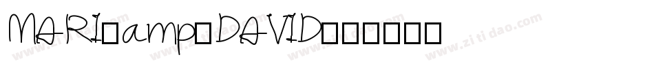MARI&DAVID字体转换