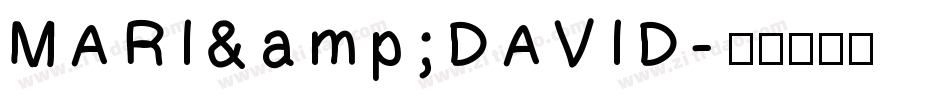 MARI&DAVID字体转换