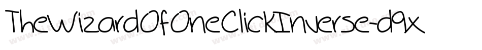 TheWizardOfOneClickInverse-d9xKg字体转换