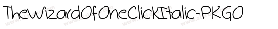 TheWizardOfOneClickItalic-PKGO2字体转换