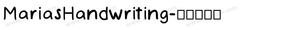 MariasHandwriting字体转换