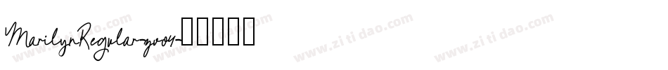 MarilynRegular-zvo4字体转换