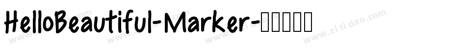 HelloBeautiful-Marker字体转换