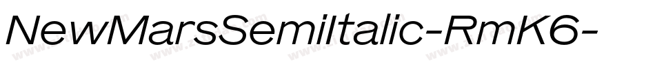 NewMarsSemiItalic-RmK6字体转换
