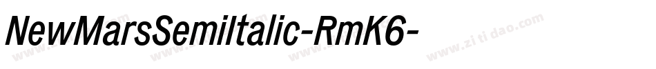 NewMarsSemiItalic-RmK6字体转换