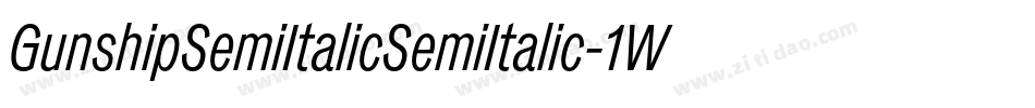 GunshipSemiItalicSemiItalic-1Wnv字体转换