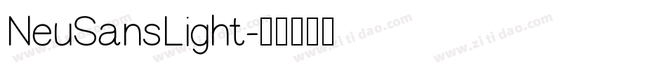 NeuSansLight字体转换