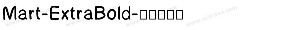 Mart-ExtraBold字体转换