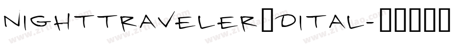 nighttraveler3dital字体转换