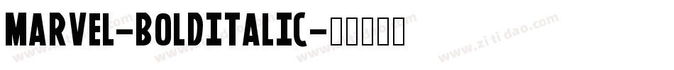 Marvel-BoldItalic字体转换