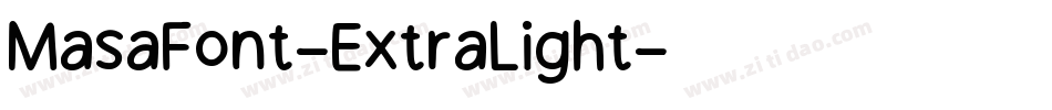 MasaFont-ExtraLight字体转换