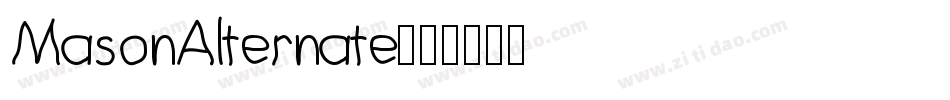 MasonAlternate字体转换
