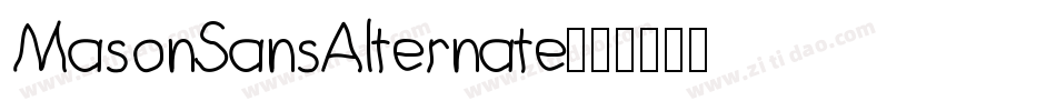MasonSansAlternate字体转换