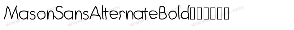 MasonSansAlternateBold字体转换