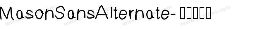 MasonSansAlternate字体转换