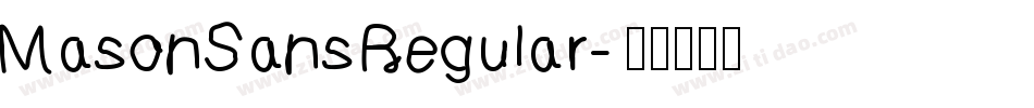 MasonSansRegular字体转换