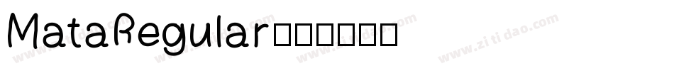 MataRegular字体转换