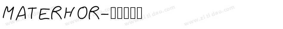 MATERHOR字体转换